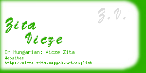 zita vicze business card